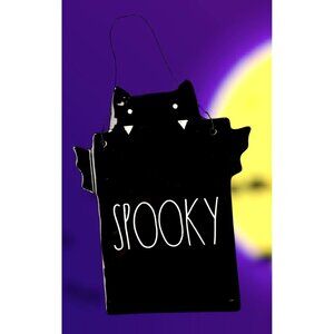 New Rae Dunn Halloween Spooky Bat Wall Plaque Hanging Ceramic Fall October 2021